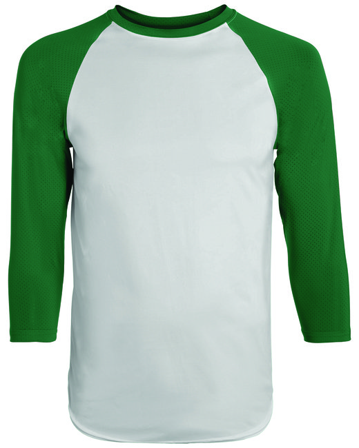 1505 - Augusta Adult Wicking Polyester 3/4 Raglan Sleeve T-Shirt