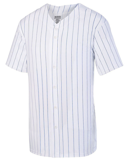 1685 - Augusta Unisex Pin Stripe Full Button Baseball Jersey