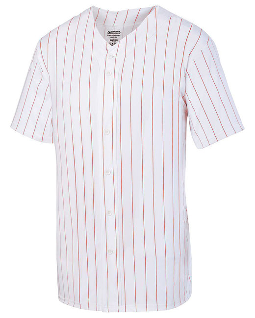 1686 - Augusta Youth Pin Stripe Full Button Baseball Jersey