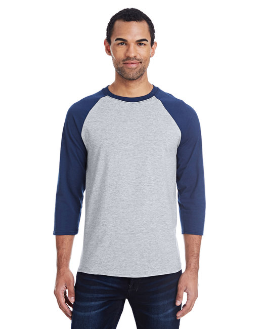 42BA - Hanes Men's 4.5 oz., 60/40 Ringspun Cotton/Polyester X-Temp® Baseball T-Shirt