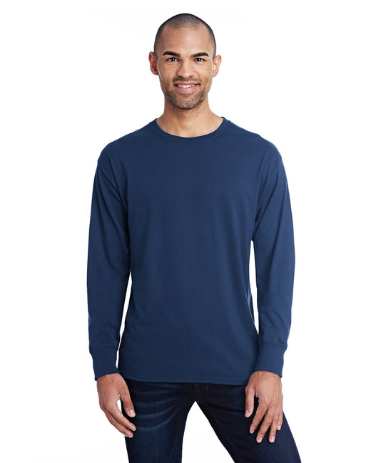 42L0 - Hanes Men's 4.5 oz., 60/40 Ringspun Cotton/Polyester X-Temp® Long-Sleeve T-Shirt