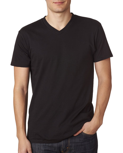 498V - Hanes Adult 4.5 oz., 100% Ringspun Cotton nano-T® V-Neck T-Shirt