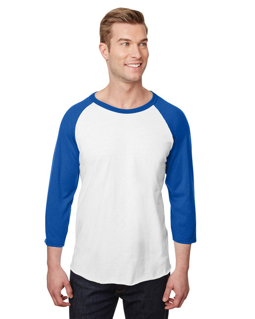 560RR - Jerzees Adult  5.2 oz., Premium Blend Ring-Spun Raglan Baseball T-Shirt