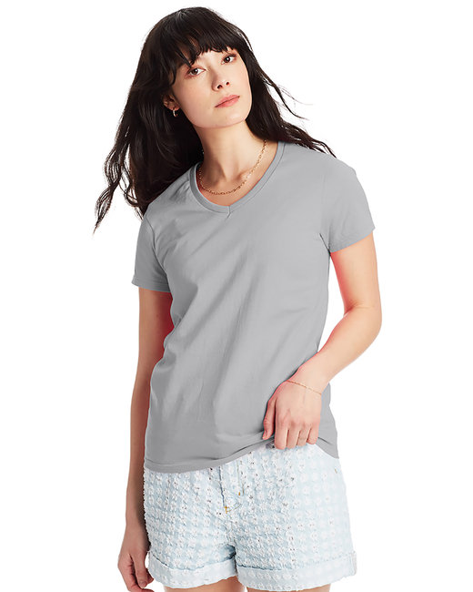 5780 - Hanes Ladies' 5.2 oz. Tagless® V-Neck T-Shirt