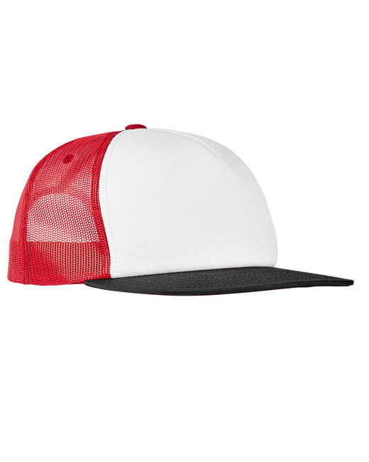 6005FW - Yupoong Foam Trucker with White Front Snapback