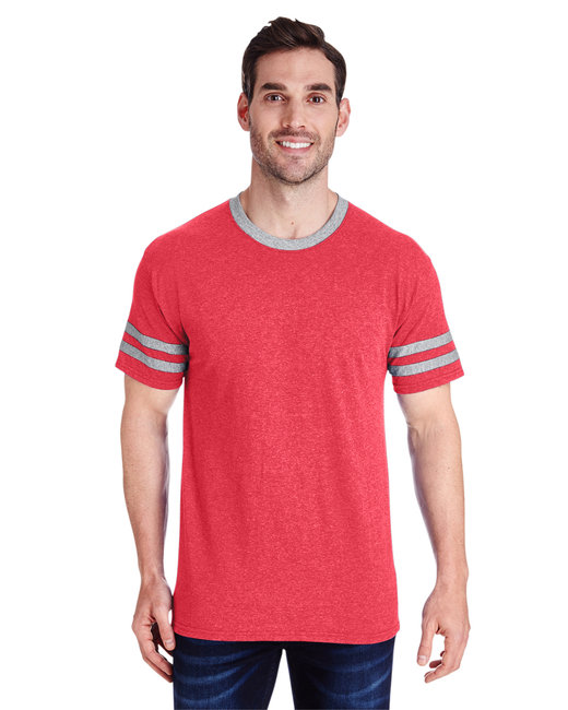 602MR - Jerzees Adult 4.5 oz. TRI-BLEND Varsity Ringer T-Shirt