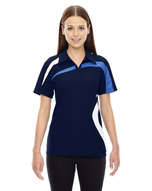 78645 - North End Ladies' Impact Performance Polyester Piqué Colorblock Polo