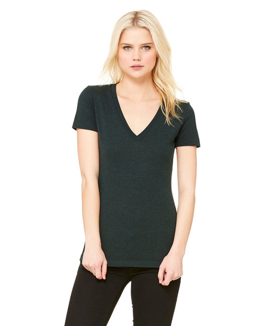 8435 - Bella + Canvas Ladies' Triblend Short-Sleeve Deep V-Neck T-Shirt