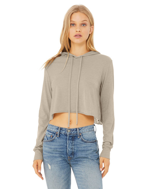 8512 - Bella + Canvas Ladies' Cropped Long Sleeve Hooded Sweatshirt