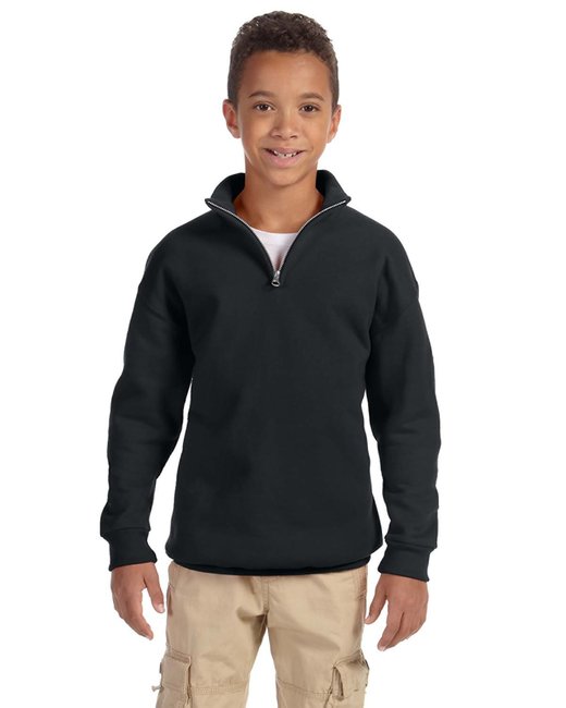 995Y - Jerzees Youth 8 oz. NuBlend® Quarter-Zip Cadet Collar Sweatshirt