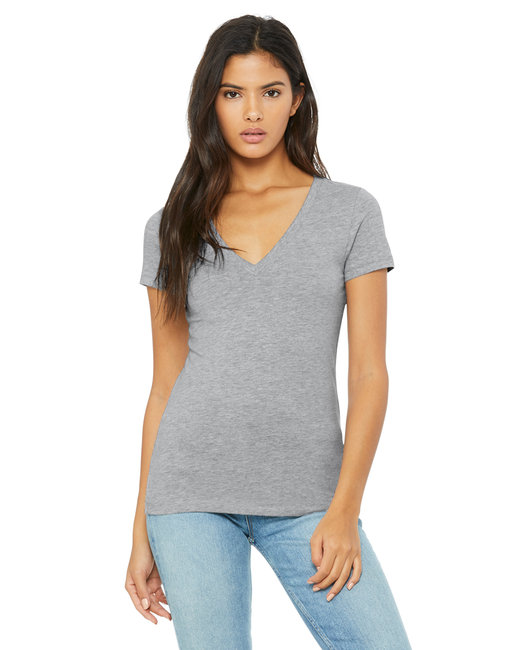 B6035 - Bella + Canvas Ladies' Jersey Short-Sleeve Deep V-Neck T-Shirt