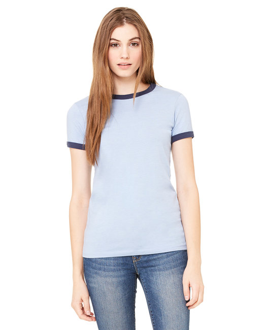 B6050 - Bella + Canvas Ladies' Jersey Short-Sleeve Ringer T-Shirt