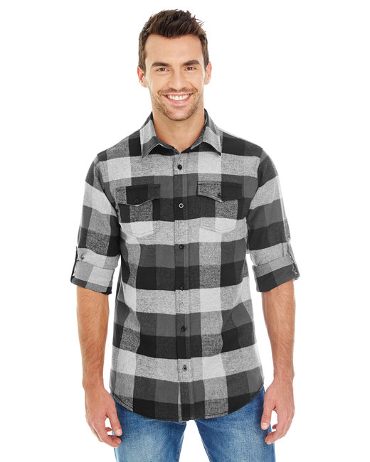 B8210 - Burnside Men's Plaid Flannel Shirt