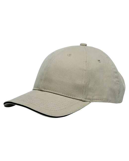 BA3617 - Bayside 100% Washed Cotton Unstructured Sandwich Cap