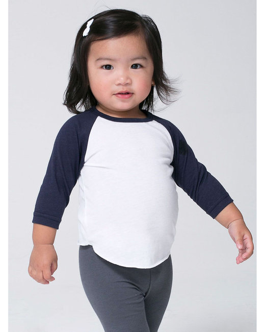 BB053W - American Apparel Infant Poly-Cotton 3/4-Sleeve T-Shirt