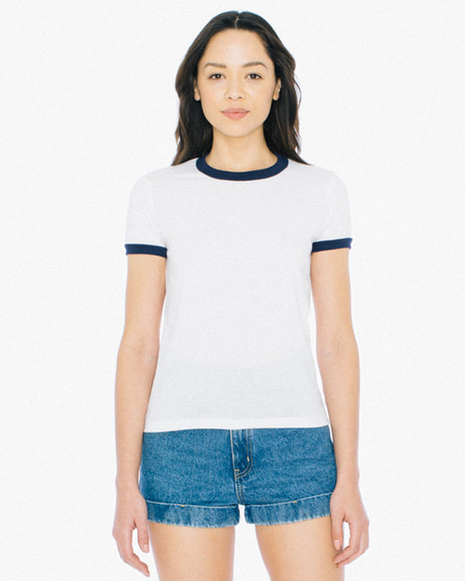 BB310W - American Apparel Ladies' Poly-Cotton Ringer T-Shirt