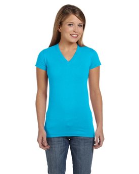 3607 - LAT Ladies' Junior Fit V-Neck T-Shirt