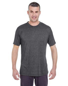 8619 - UltraClub Men's Cool & Dry Heathered Performance T-Shirt