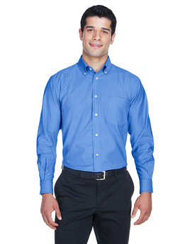 M600 - Harriton Men's Long-Sleeve Oxford with Stain-Release
