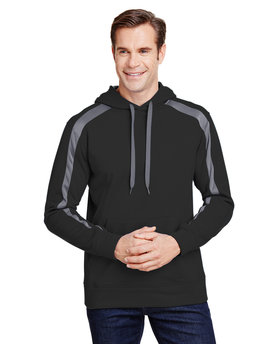 N4004 - A4 Men's Spartan Tech-Fleece Color Block Hooded Sweatshirt
