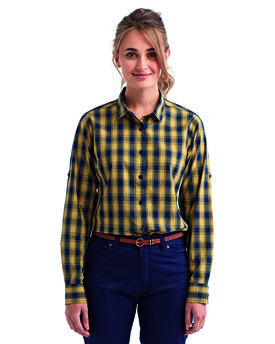 RP350 - Artisan Collection by Reprime Ladies' Mulligan Check Long-Sleeve Cotton Shirt