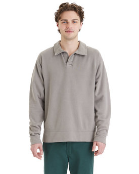 ComfortWash by Hanes Unisex Garment Dye Polo Collar Sweatshirt