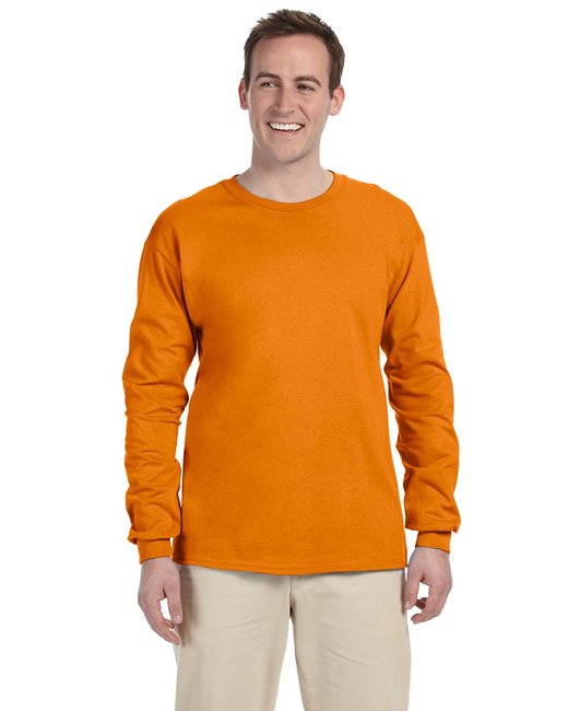 Gildan Adult Ultra Cotton®  Long-Sleeve T-Shirt - S Orange