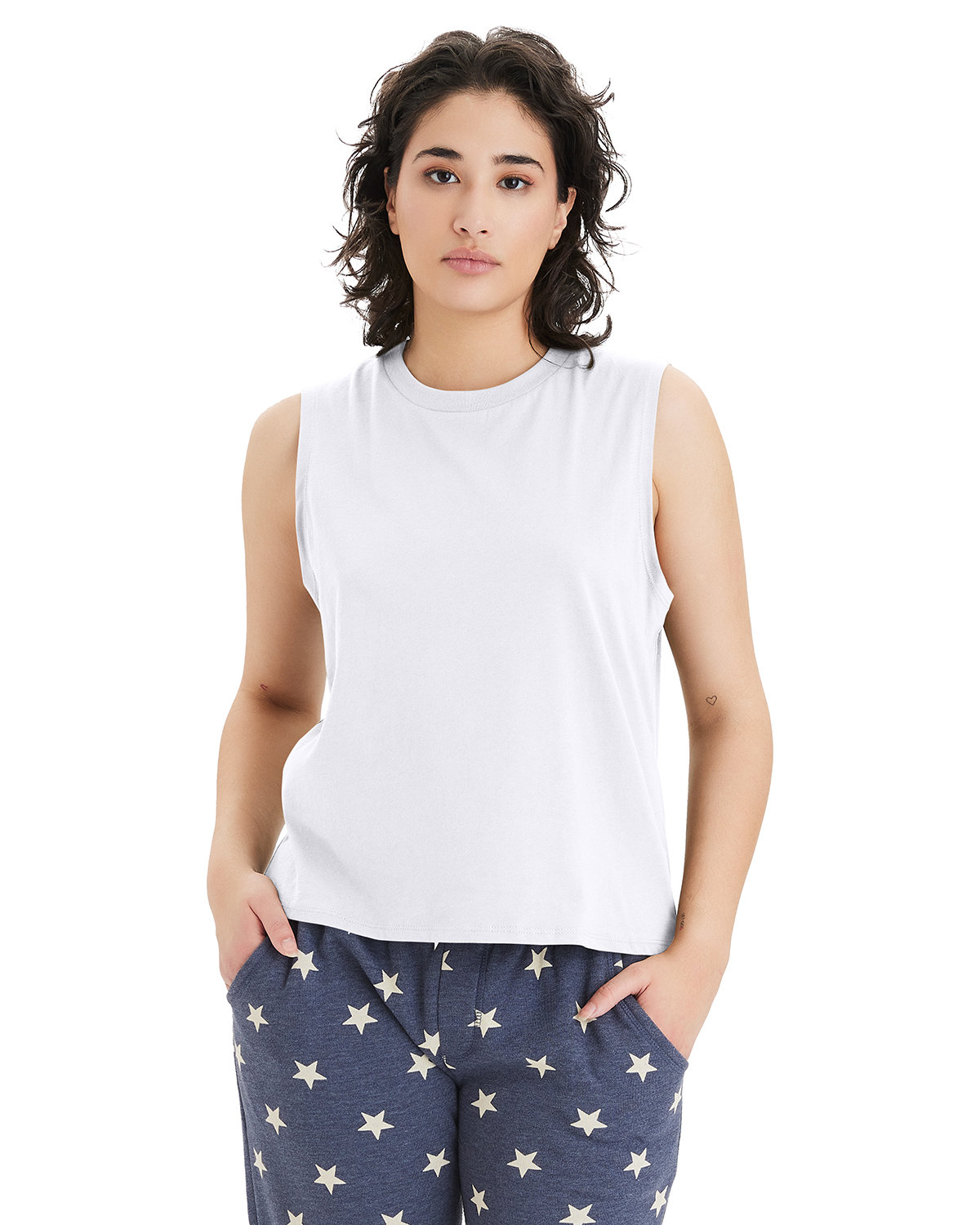 Ladies Go-To Cropped Muscle T-Shirt-Alternative
