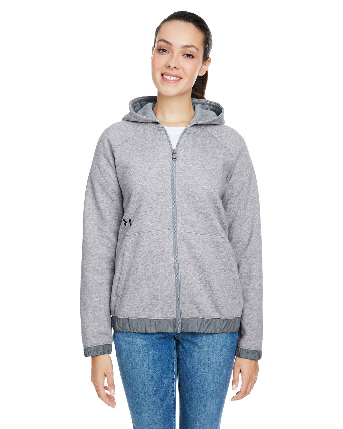 Buy Ladies Hustle Full-Zip Hooded Sweatshirt - Under Armour Online at ...