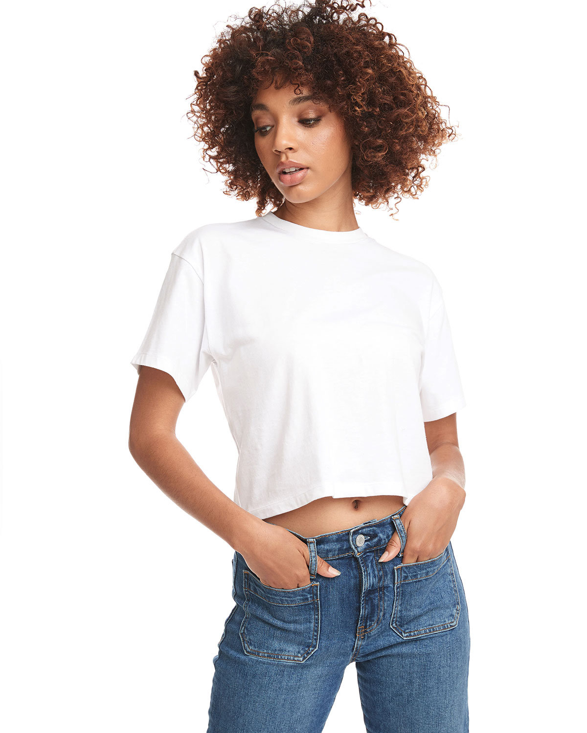 Buy Ladies Ideal Crop T-Shirt - Next Level Apparel Online at Best price ...