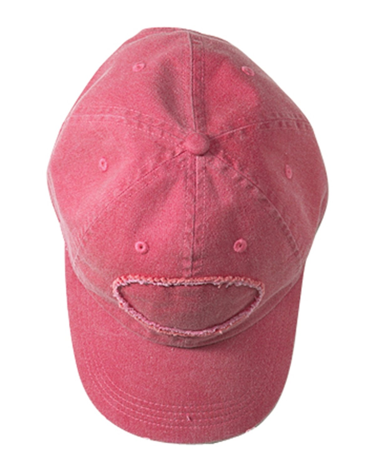 Pigment-Dyed Raw-Edge Patch Baseball Cap-