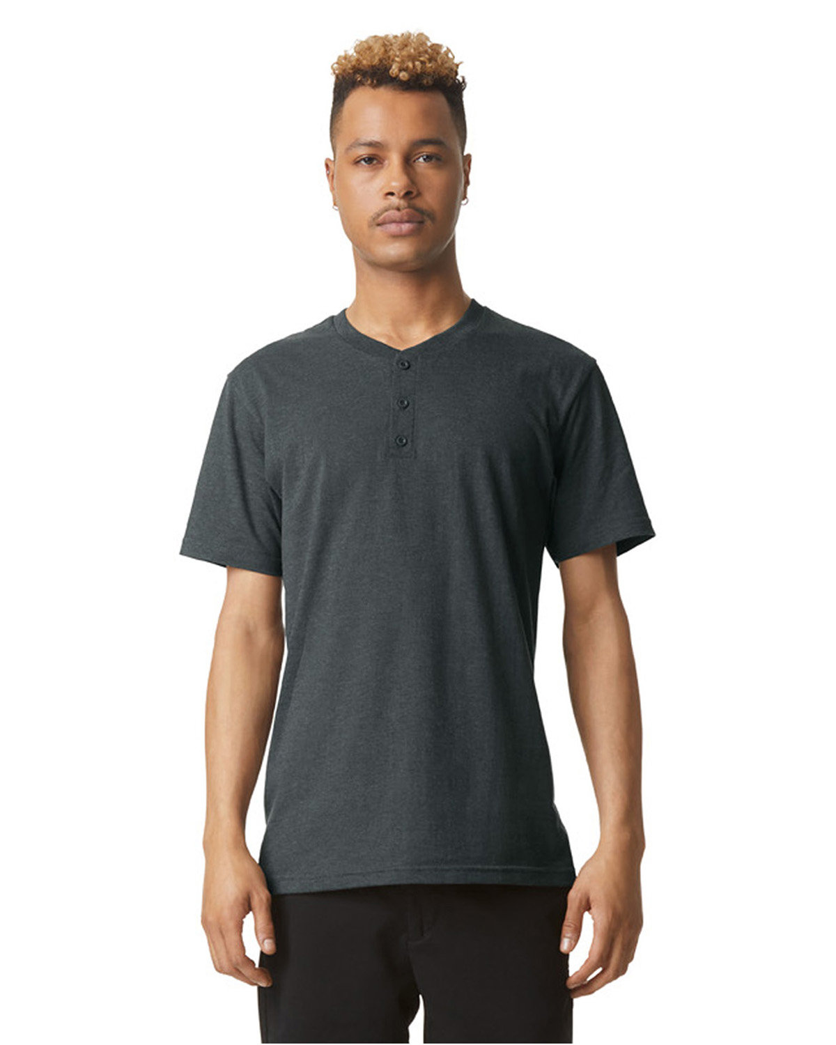 Unisex Cvc Henley T&#45;Shirt-American Apparel