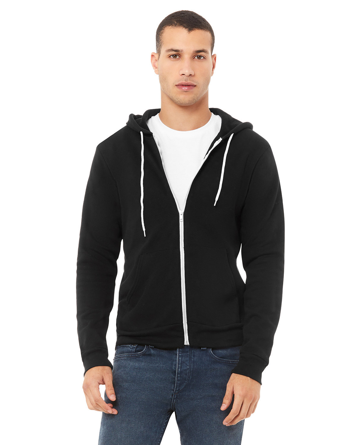 Download Get Full-Zip Hooded Sweatshirt Back Half Side View Of ...
