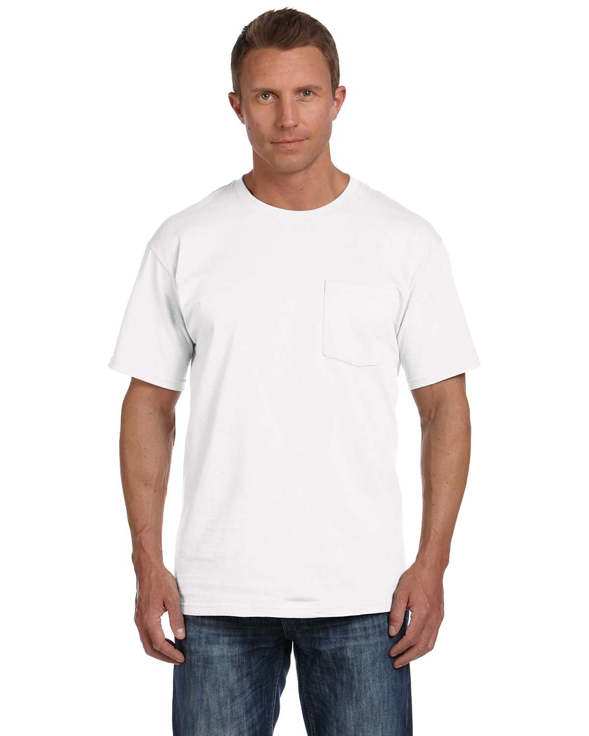 Adult Hd Cotton™ Pocket T-Shirt-Fruit of the Loom