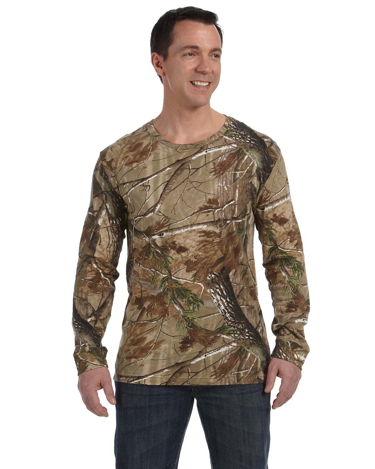 Mens Realtree Camo Long-Sleeve T-Shirt-Code Five