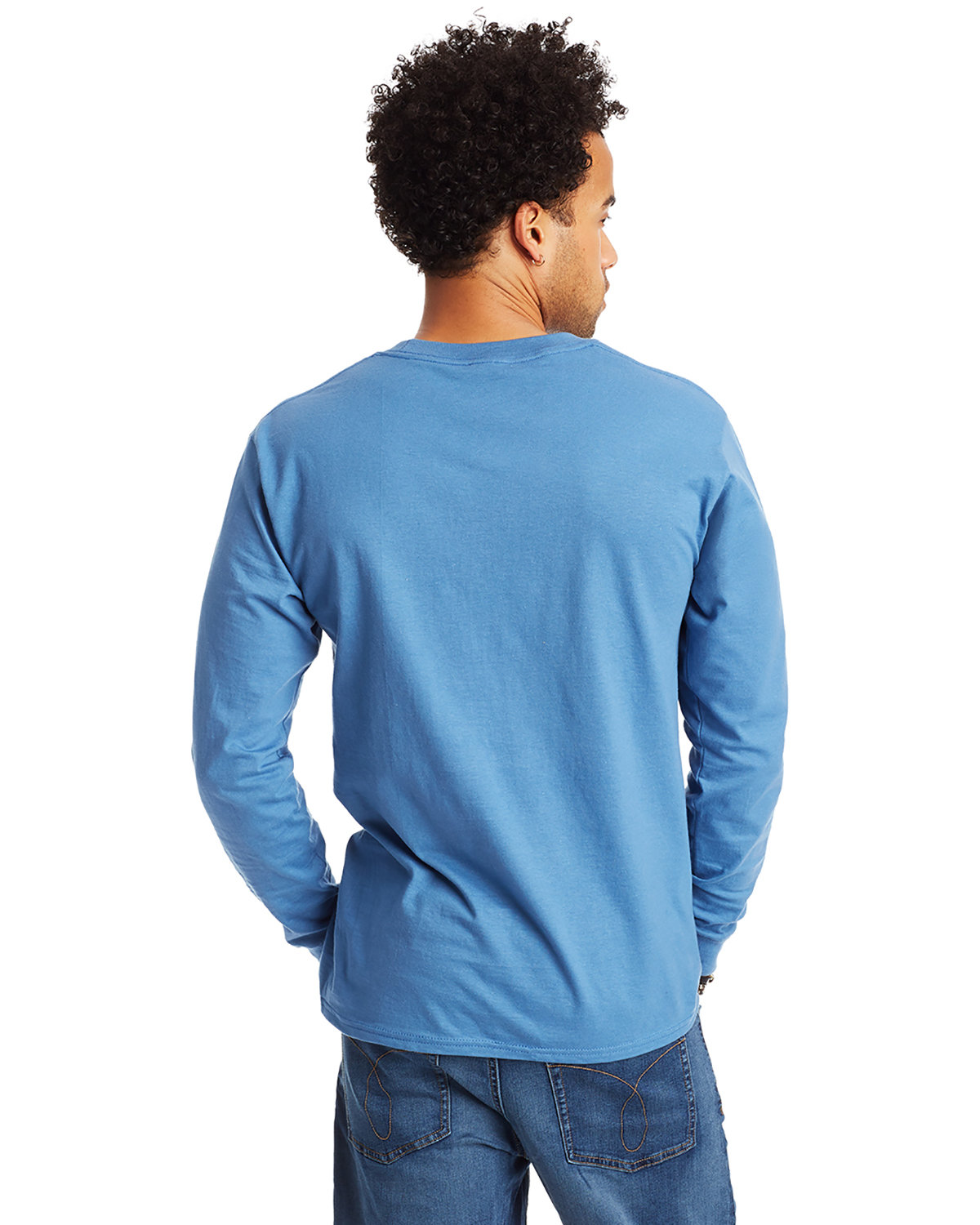 Hanes Men's 100% Cotton Long Sleeve Beefy-T® L/S Tee Shirt S-3XL 5186 ...