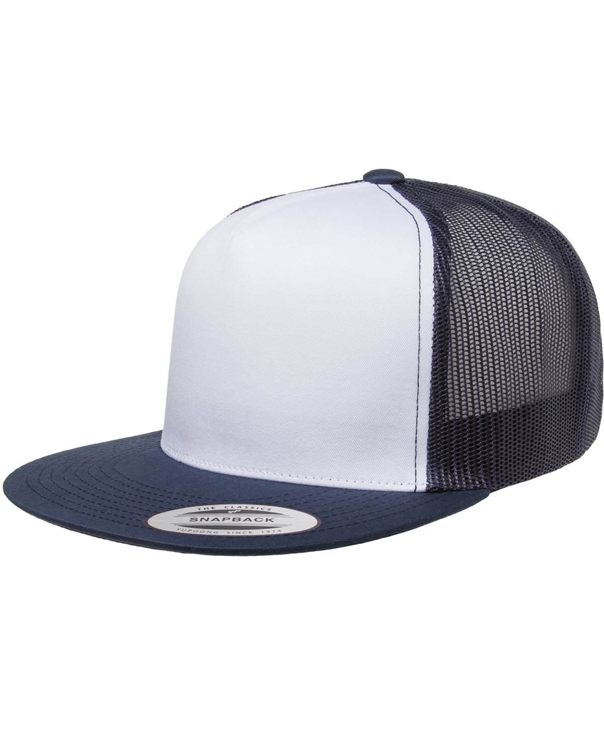Adult Classic Trucker With White Front Panel Cap-