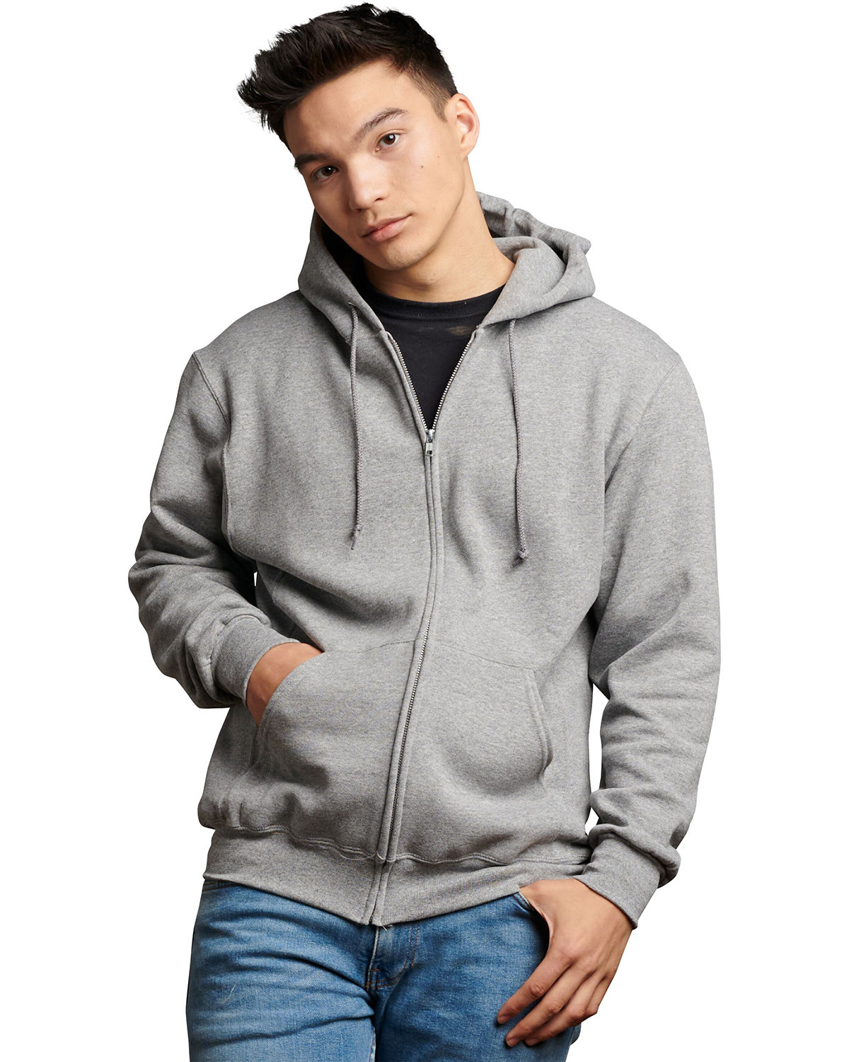 Adult Dri-Power® Full-Zip Hooded Sweatshirt-Russell Athletic