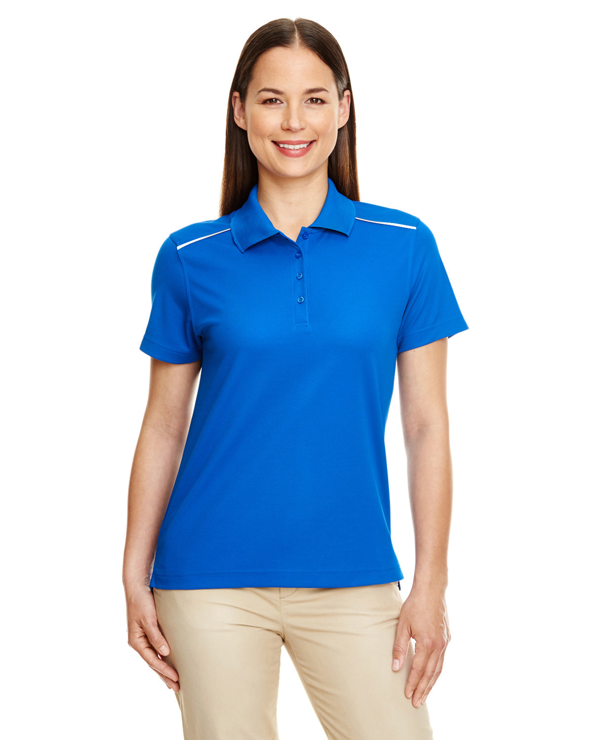 Ladies Radiant Performance Pique Polo With Reflective Piping-