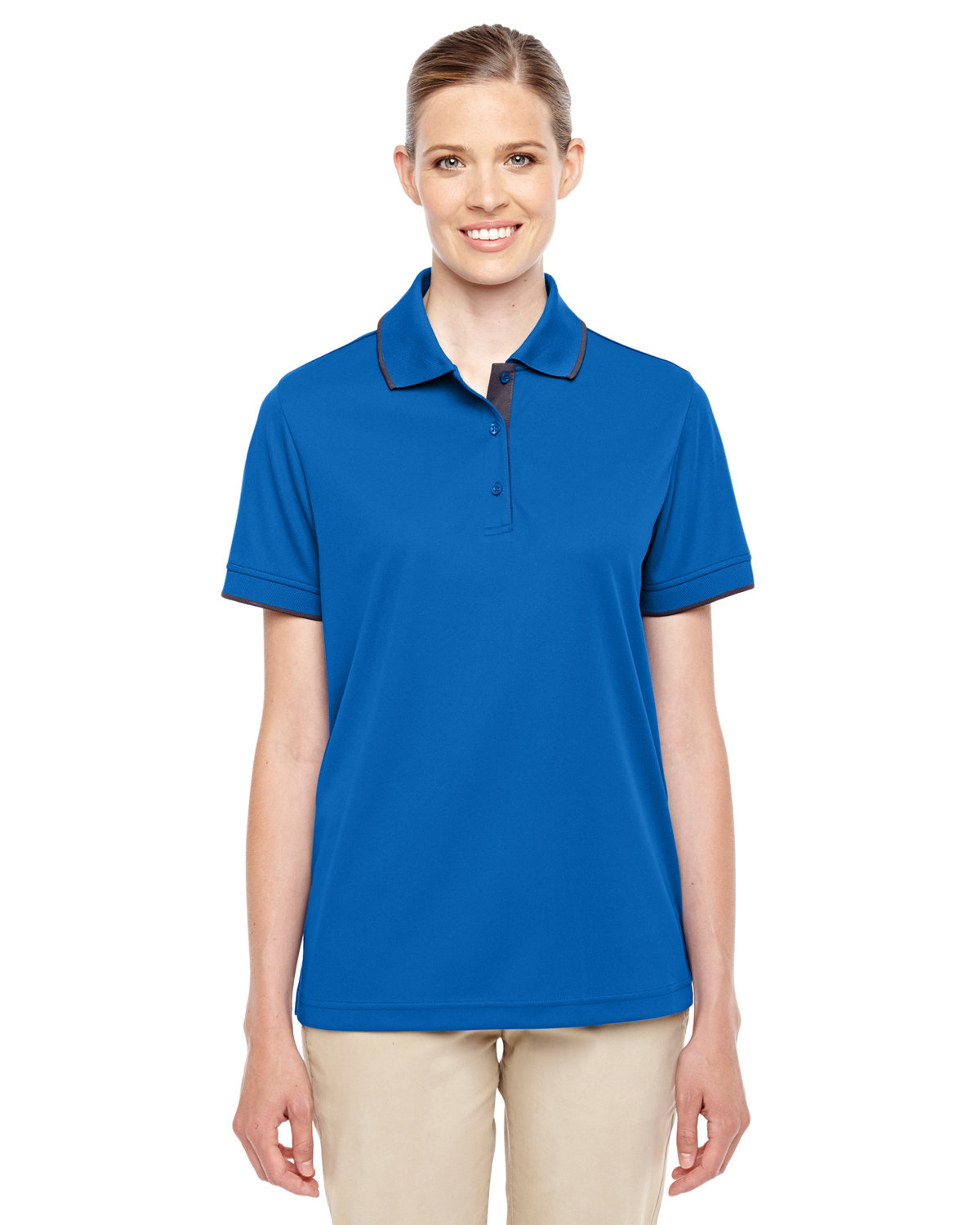 Ladies Motive Performance Pique Polo With Tipped Collar-CORE365