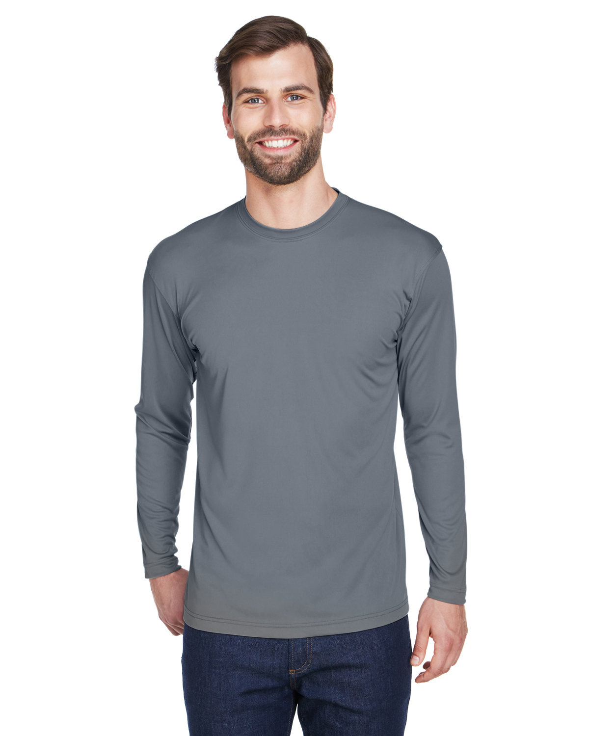 Adult Cool & Dry Sport Long-Sleeve Performance Interlock T-Shirt-