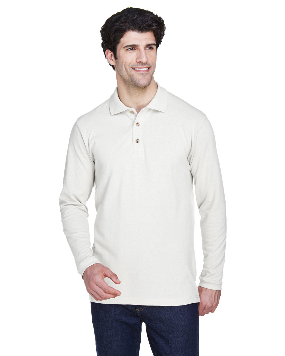 Buy Adult Long-Sleeve Classic Pique Polo - UltraClub Online at Best ...