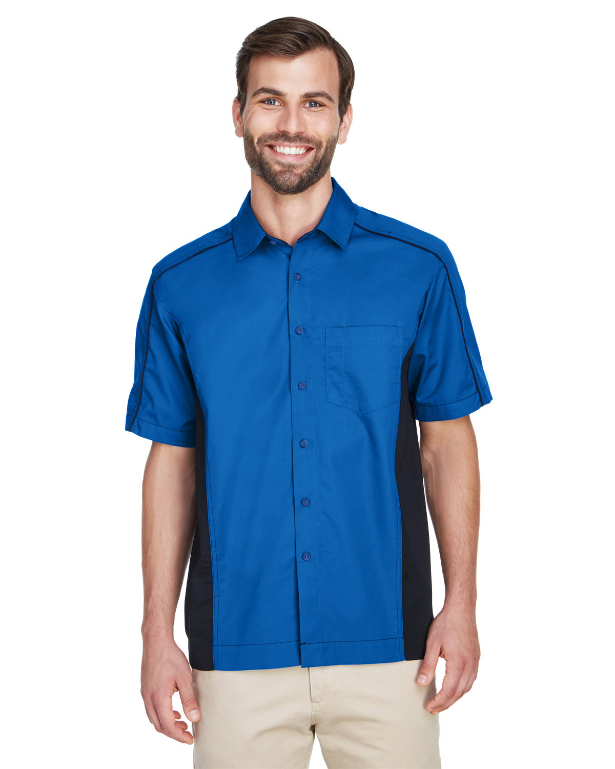 Mens Fuse Colorblock Twill Shirt-North End