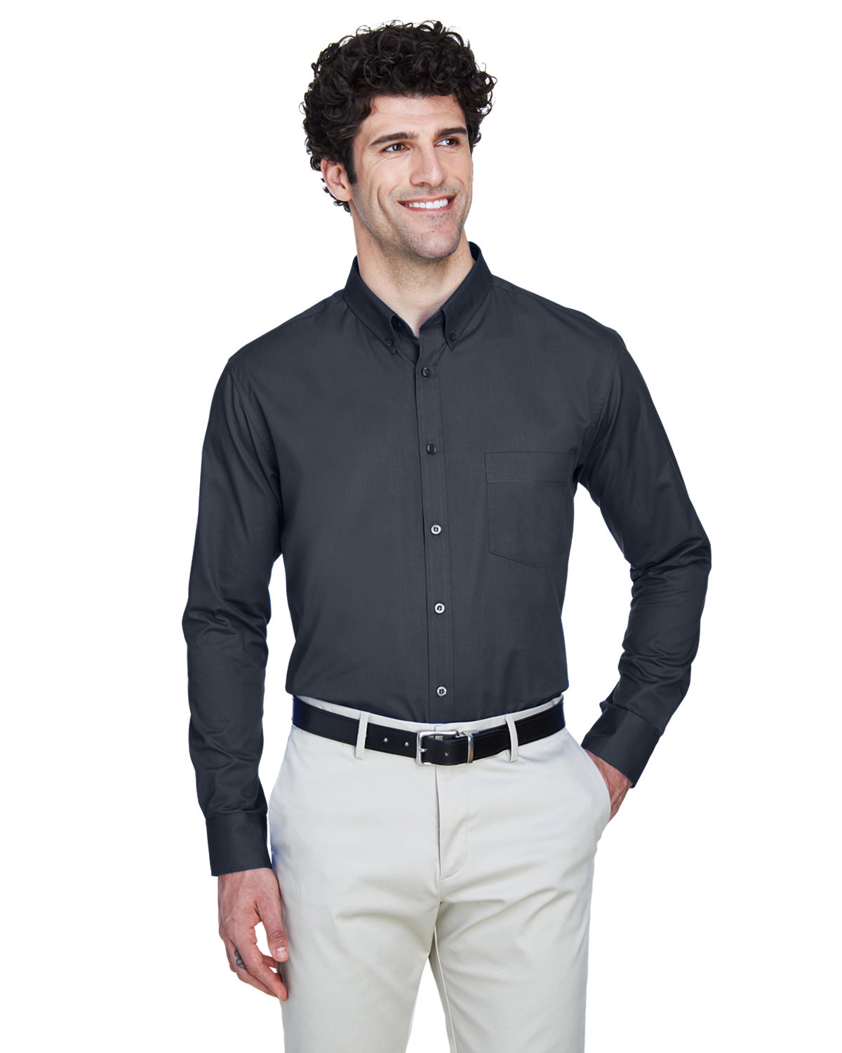 Mens Operate Long-Sleeve Twill shirt-CORE365