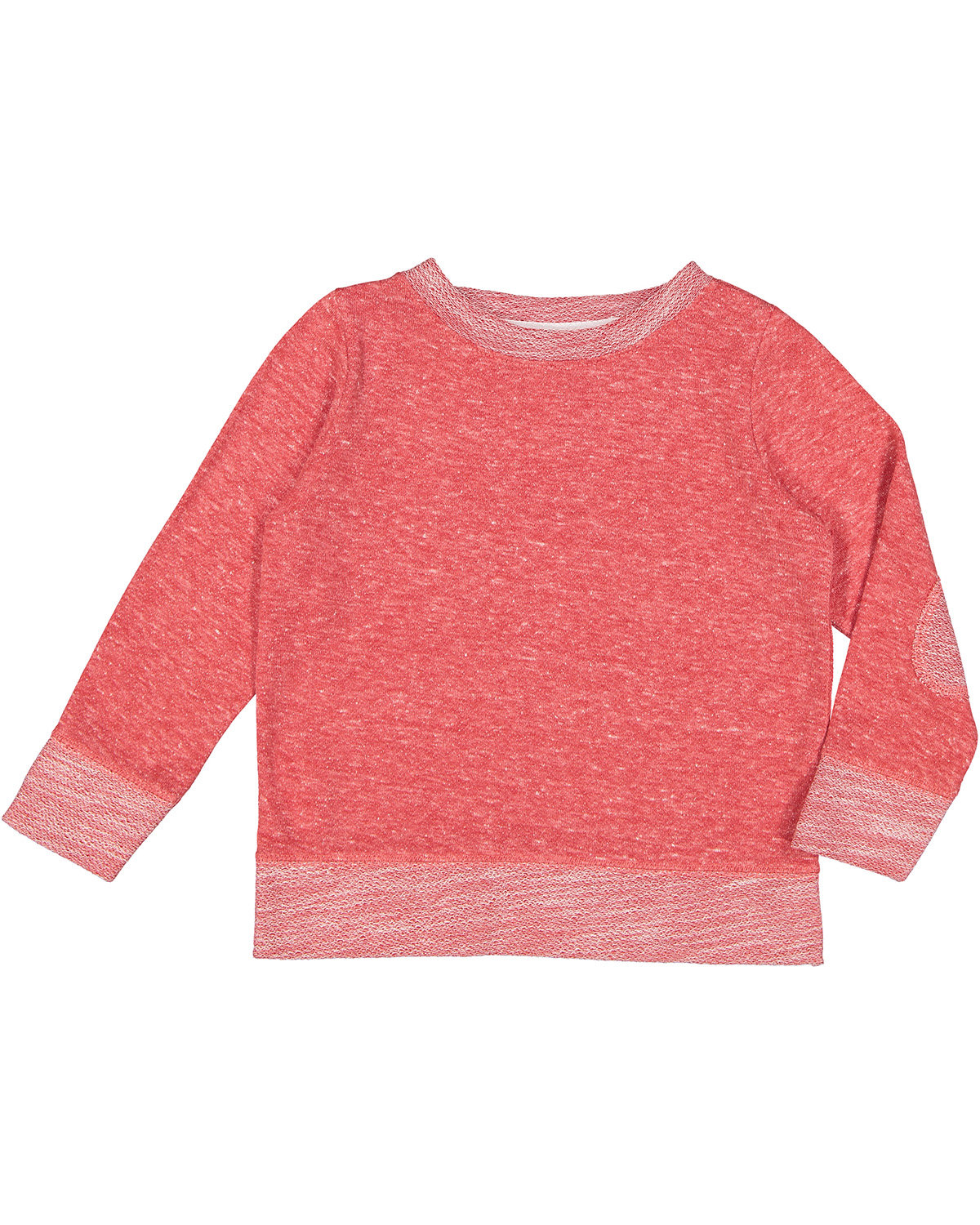 Rabbit Skins Toddler Harborside M/élange French Terry Long Sleeve Crew Neck with Elbow Patches