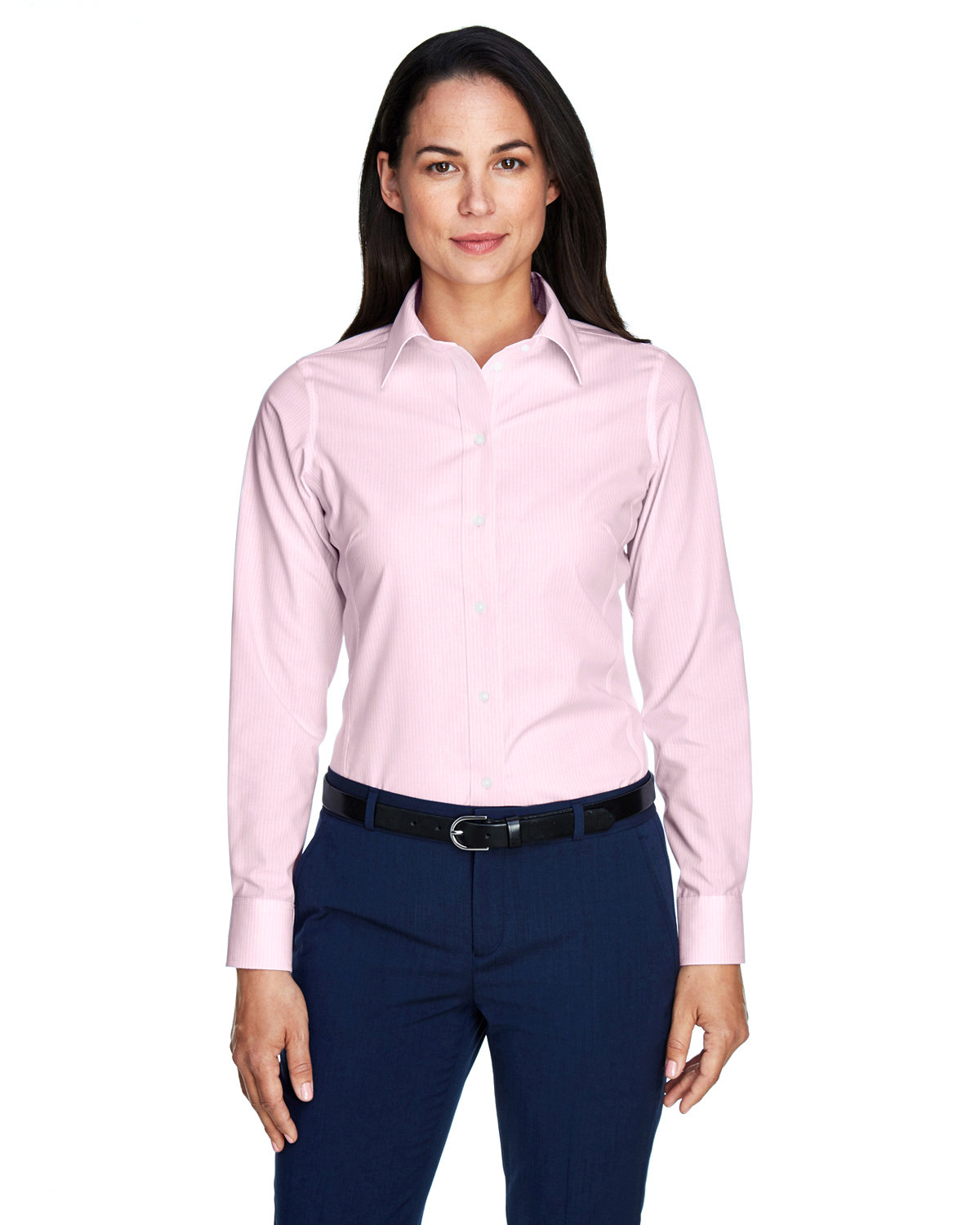 Ladies Crown Collection® Banker Stripe Woven Shirt-