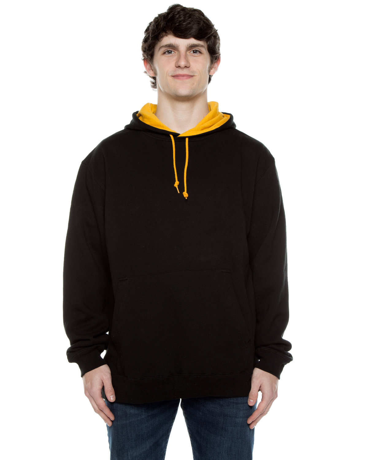 Unisex Contrast Hooded Sweatshirt-