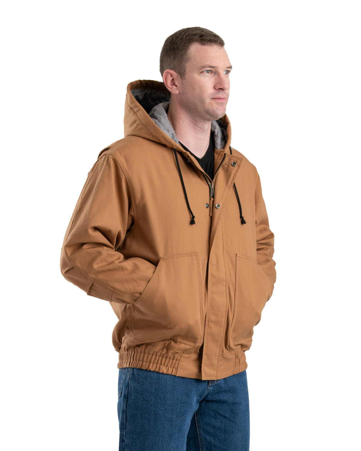 Mens Tall Flame&#45;Resistant Hooded Jacket-Berne