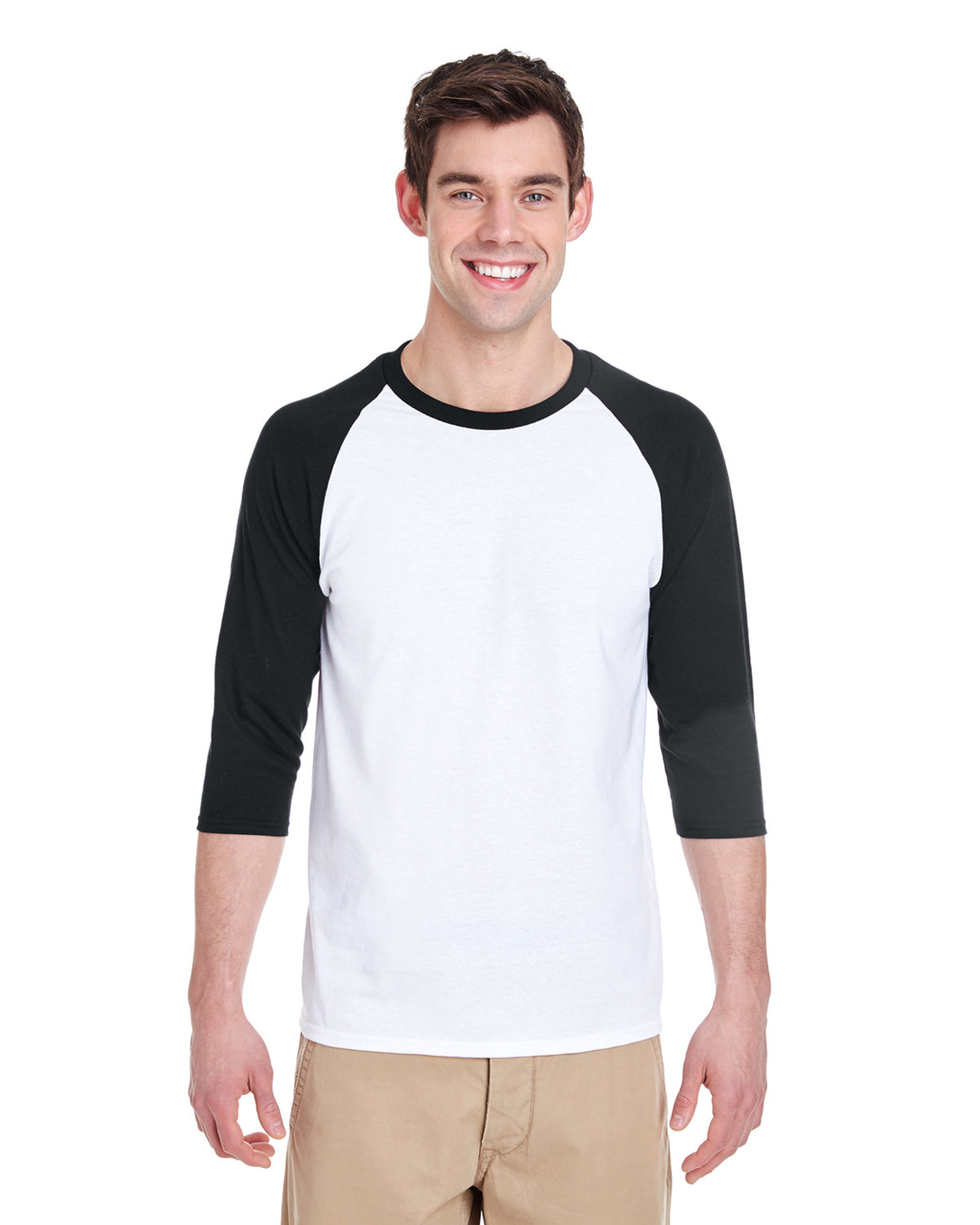 Adult Heavy Cotton™ Three-Quarter Raglan Sleeve T-Shirt-Gildan