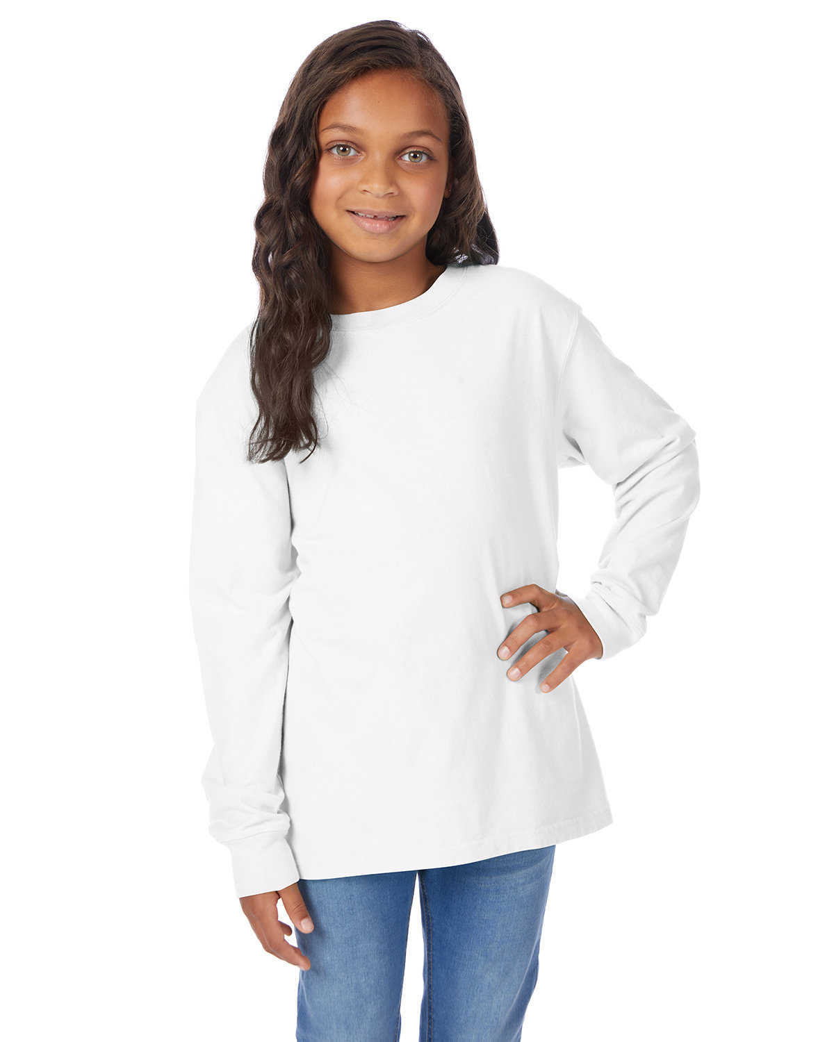 Youth Crew Long&#45;Sleeve T&#45;Shirt-ComfortWash by Hanes